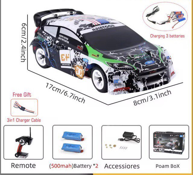 JoyStickToy™  K989 Rc Racing Drift Car 1:28 4WD Drive